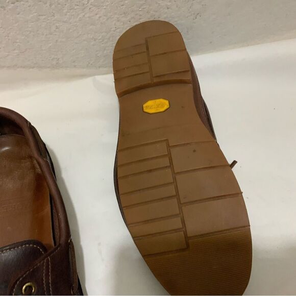 Gokey Mens Vibram Brown Leather Cushioned Camp Mocs Shoes USA Sz 13D #5713 main image 7